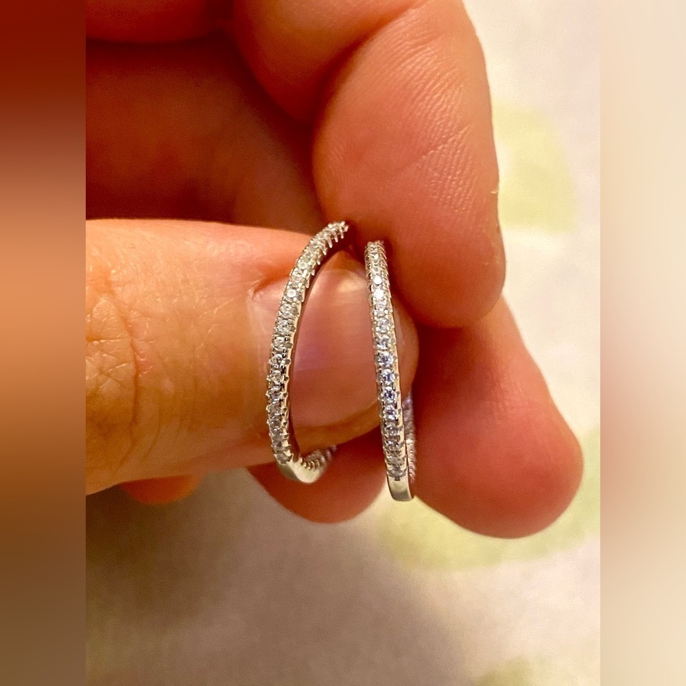 Dazzling Silver Hoop Earrings